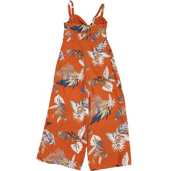 Forever 21 Womens Jumpsuit Pants Sz Small Romper Y2k 90s Floral Resort Bohemian - Picture 4 of 12